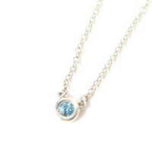 TIFFANY Co Elsa Peretti by the Yard necklace silver aquamarine blue weighing